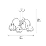 Cream Pumpkin Ball Chandelier