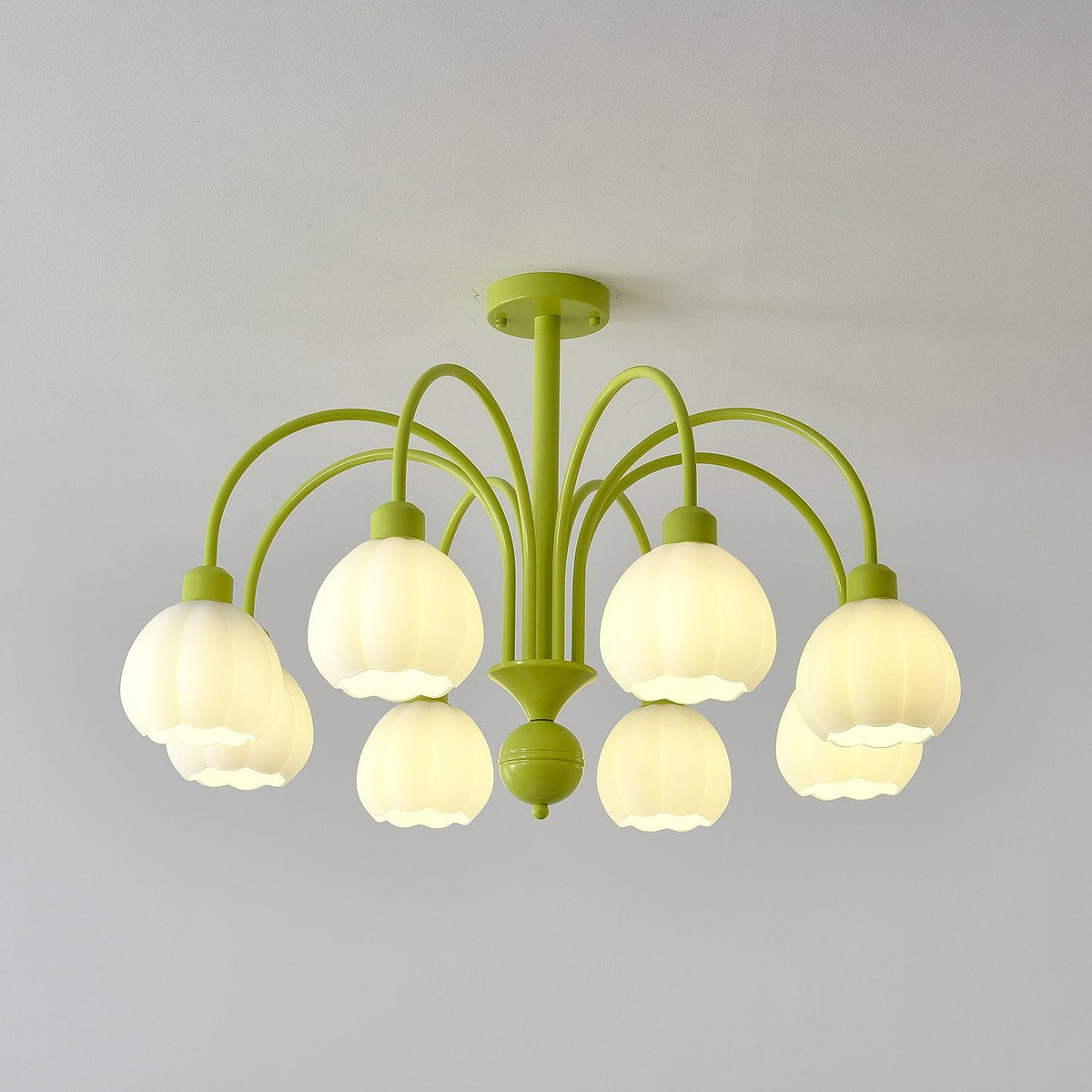 Cream Pumpkin Ball Chandelier