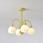 Cream Pumpkin Ball Chandelier