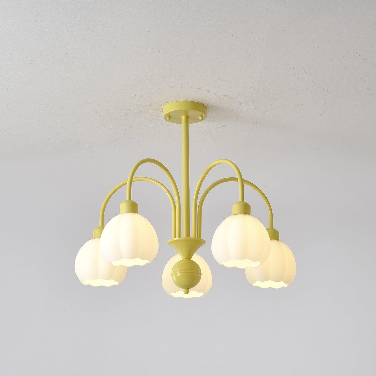 Cream Pumpkin Ball Chandelier