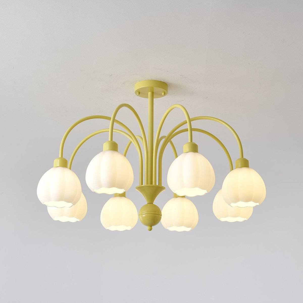 Cream Pumpkin Ball Chandelier