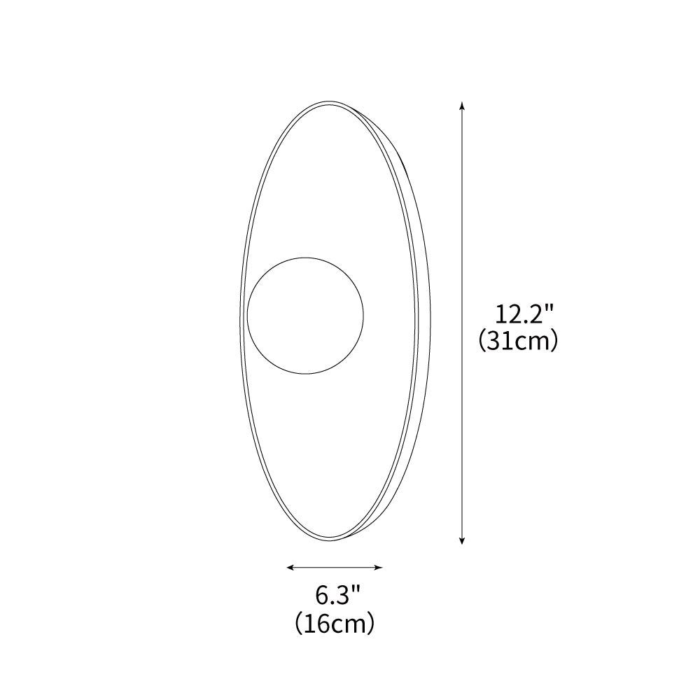 Crest Ceramic Wall Light 6.3"