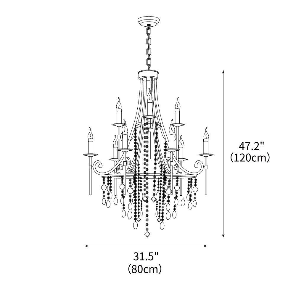 Crystal Cascade Chandelier