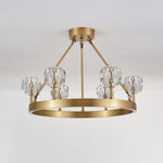 Crystal Round Golden Chandelier