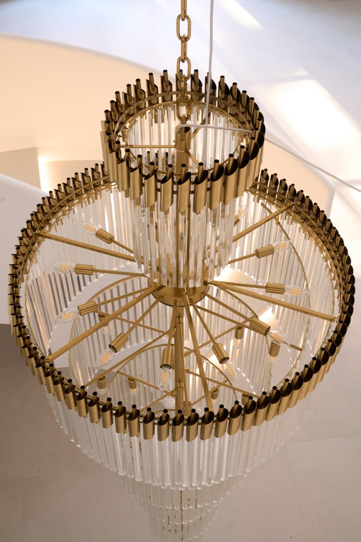 Crystal Spiral Chandelier