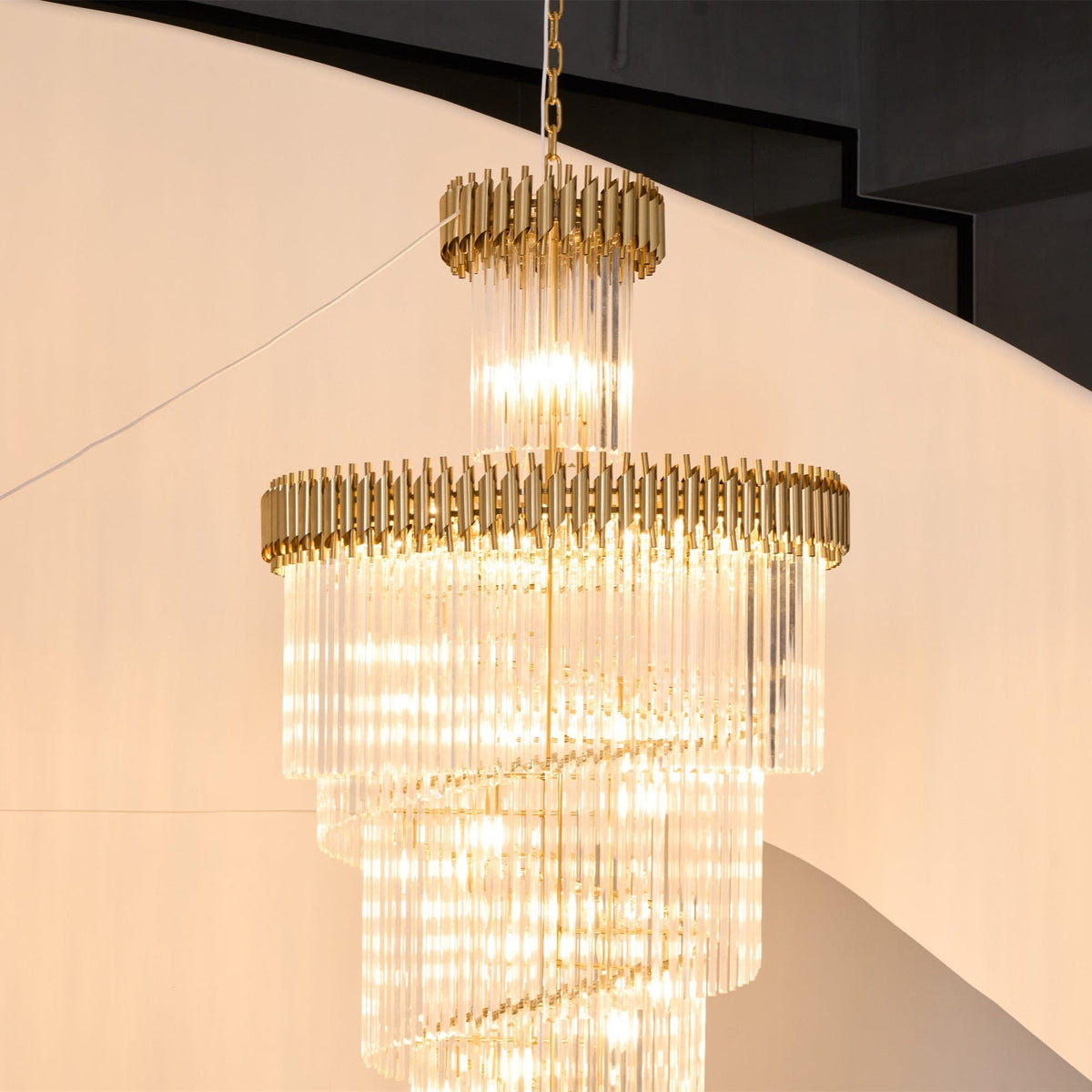 Crystal Spiral Chandelier