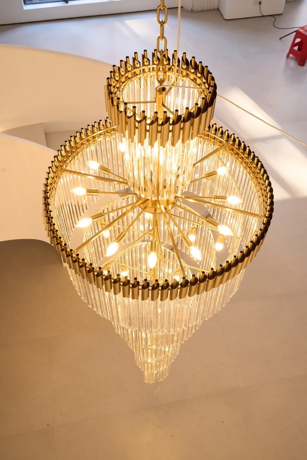 Crystal Spiral Chandelier