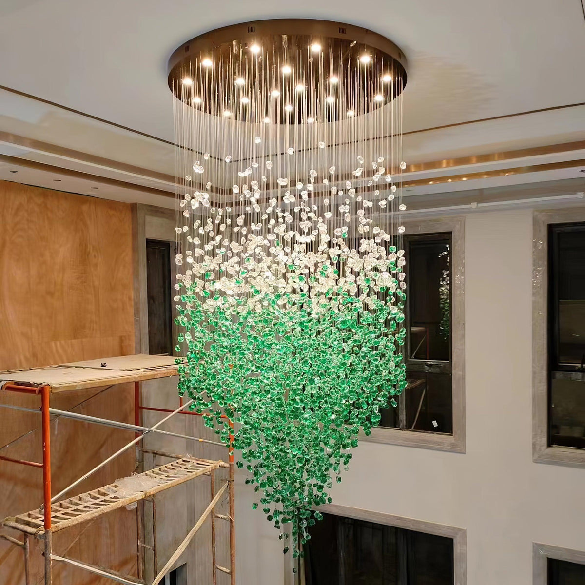 DIY Crystal Stone Chandeliers