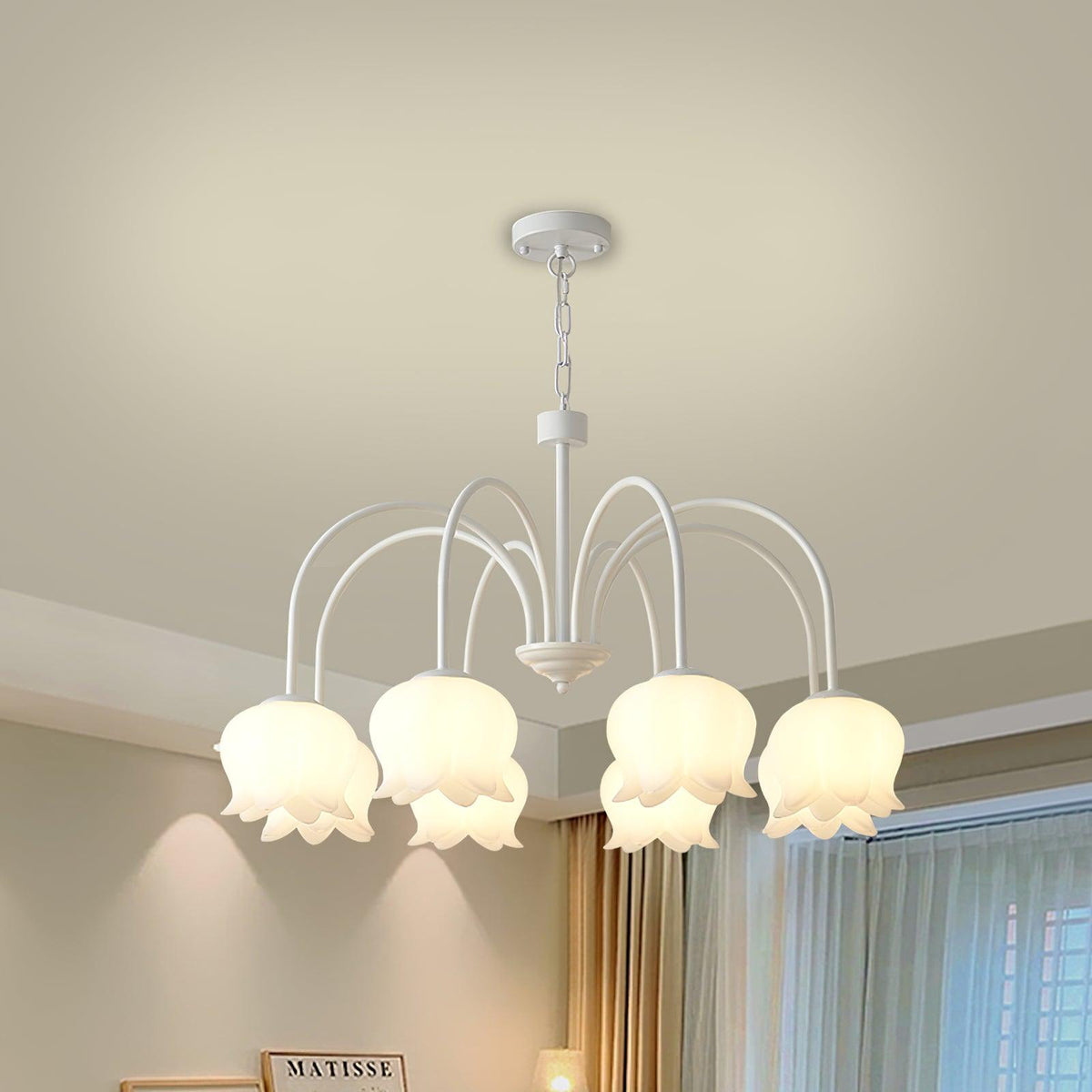 Curved Arm Bell Chandelier