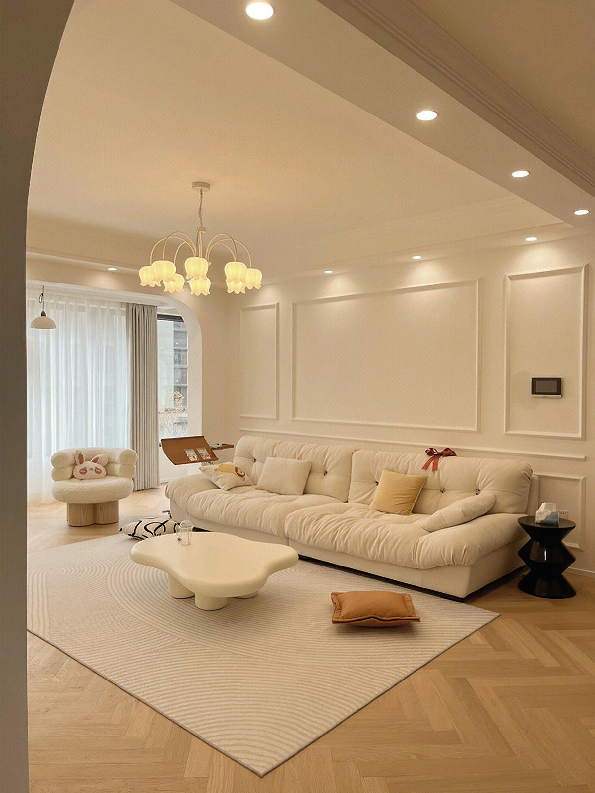 Curved Arm Bell Chandelier