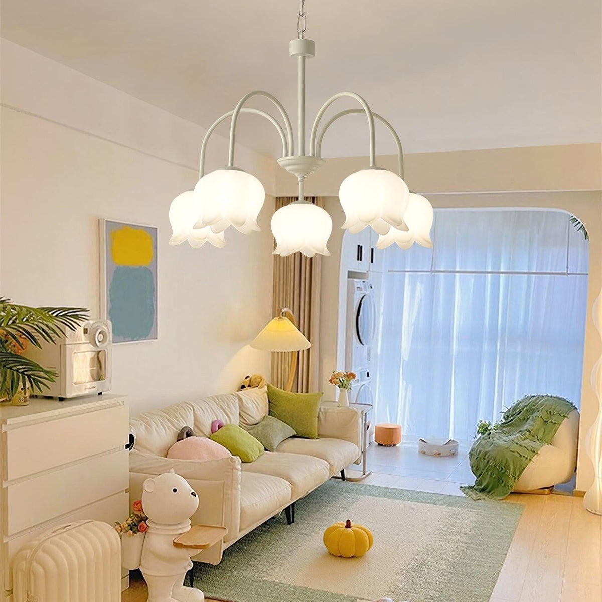 Curved Arm Bell Chandelier