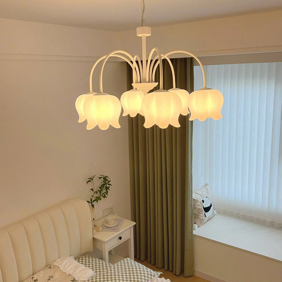 Curved Arm Bell Chandelier