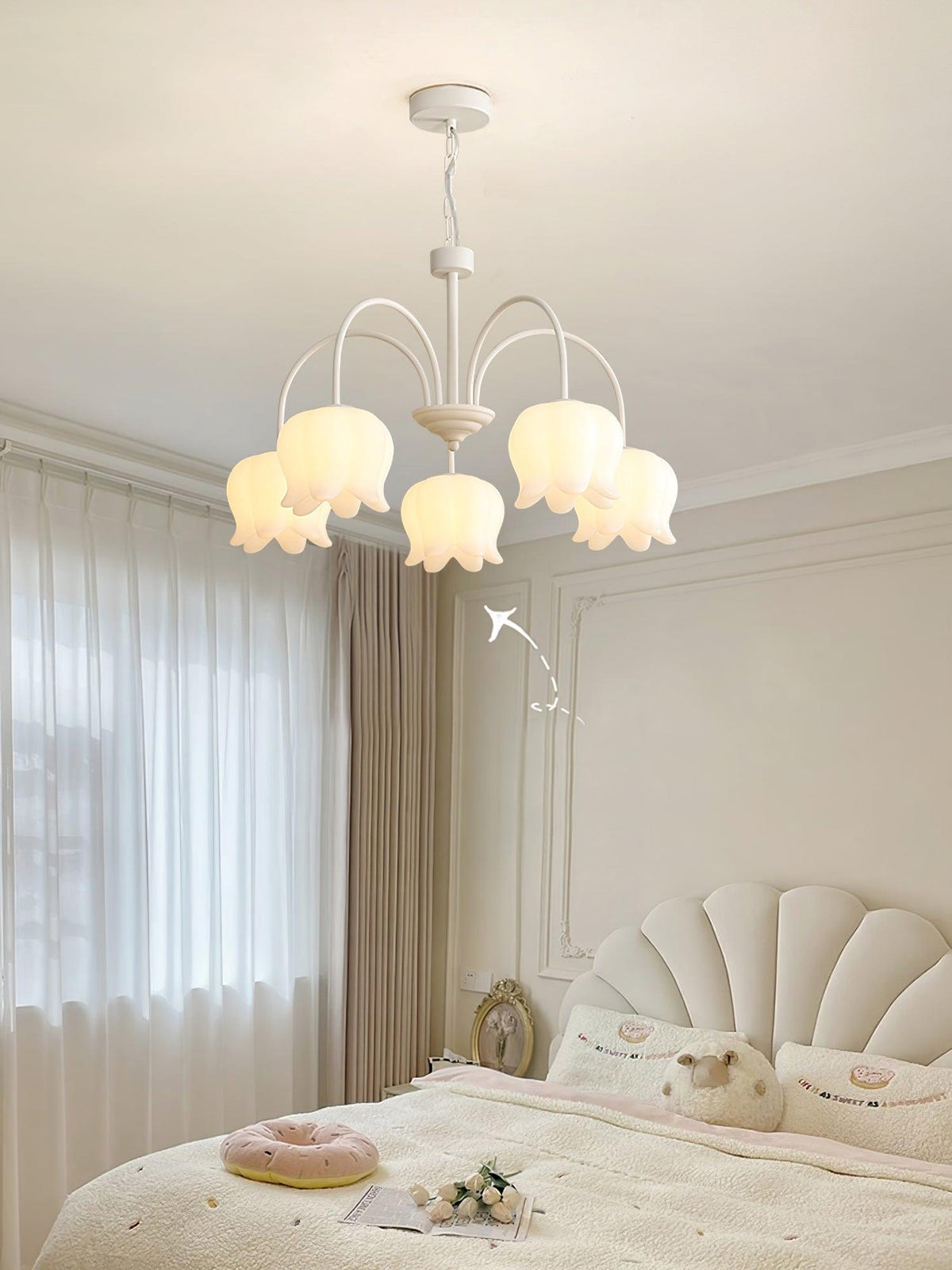 Curved Arm Bell Chandelier
