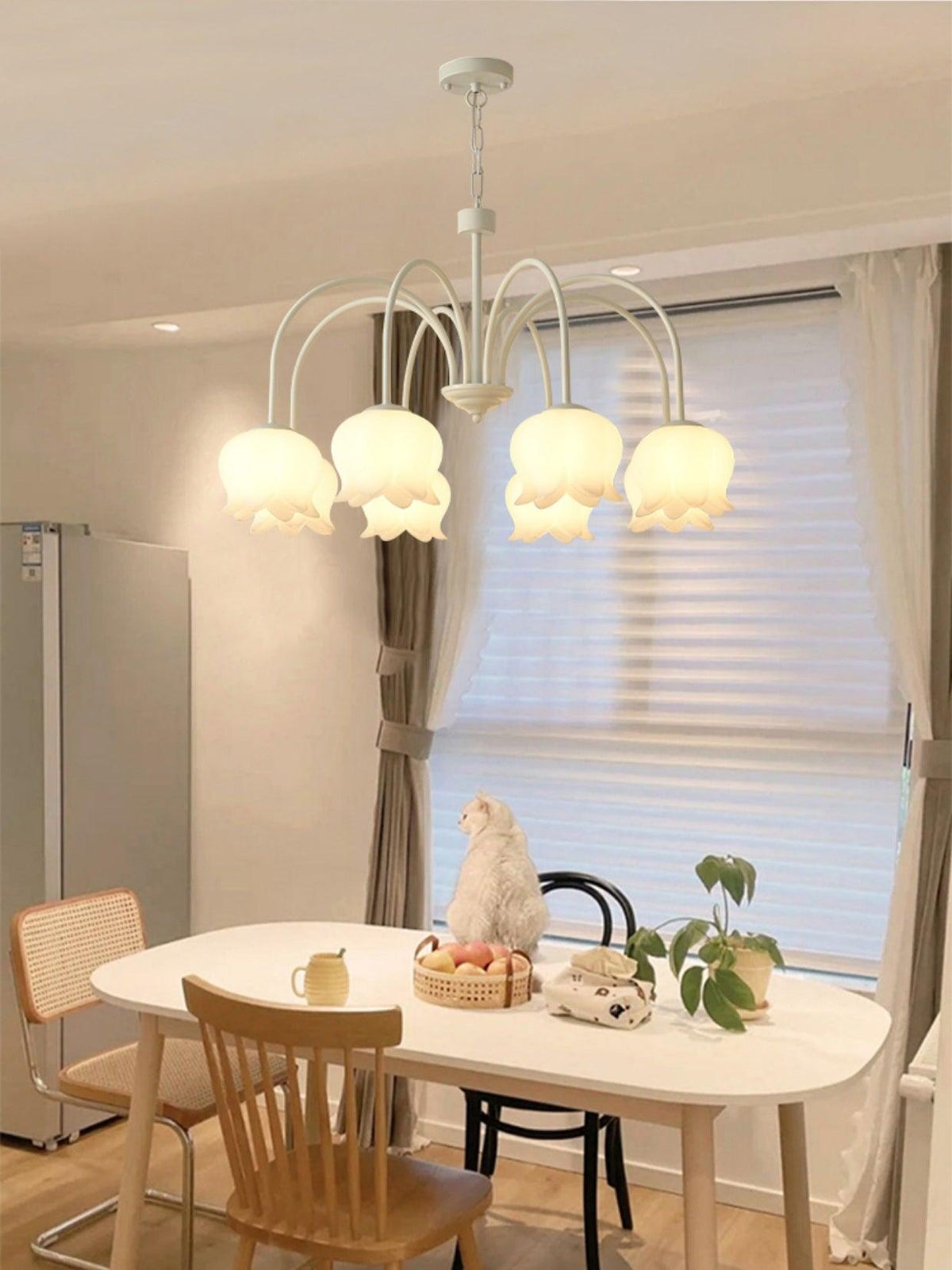 Curved Arm Bell Chandelier