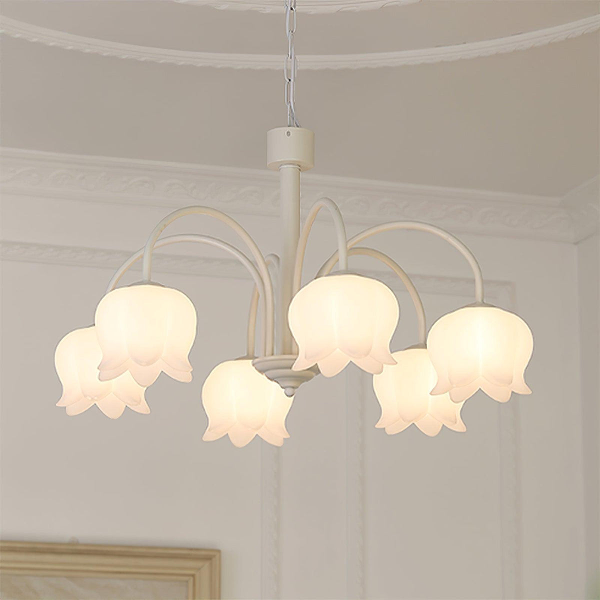 Curved Arm Bell Chandelier