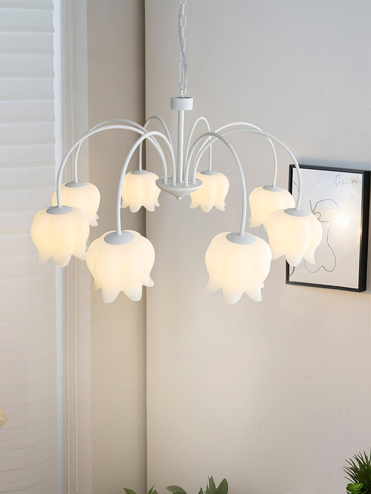 Curved Arm Bell Chandelier