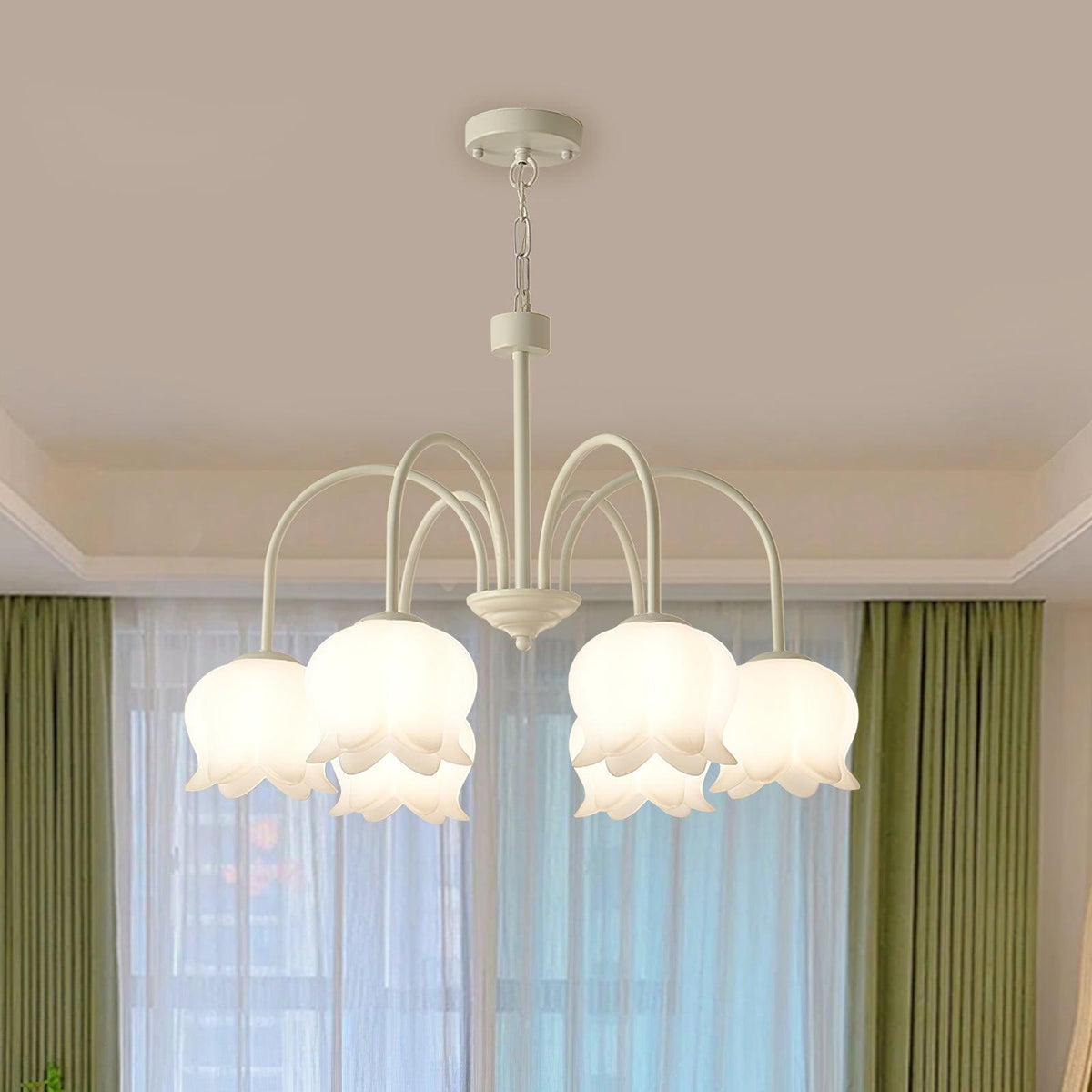 Curved Arm Bell Chandelier
