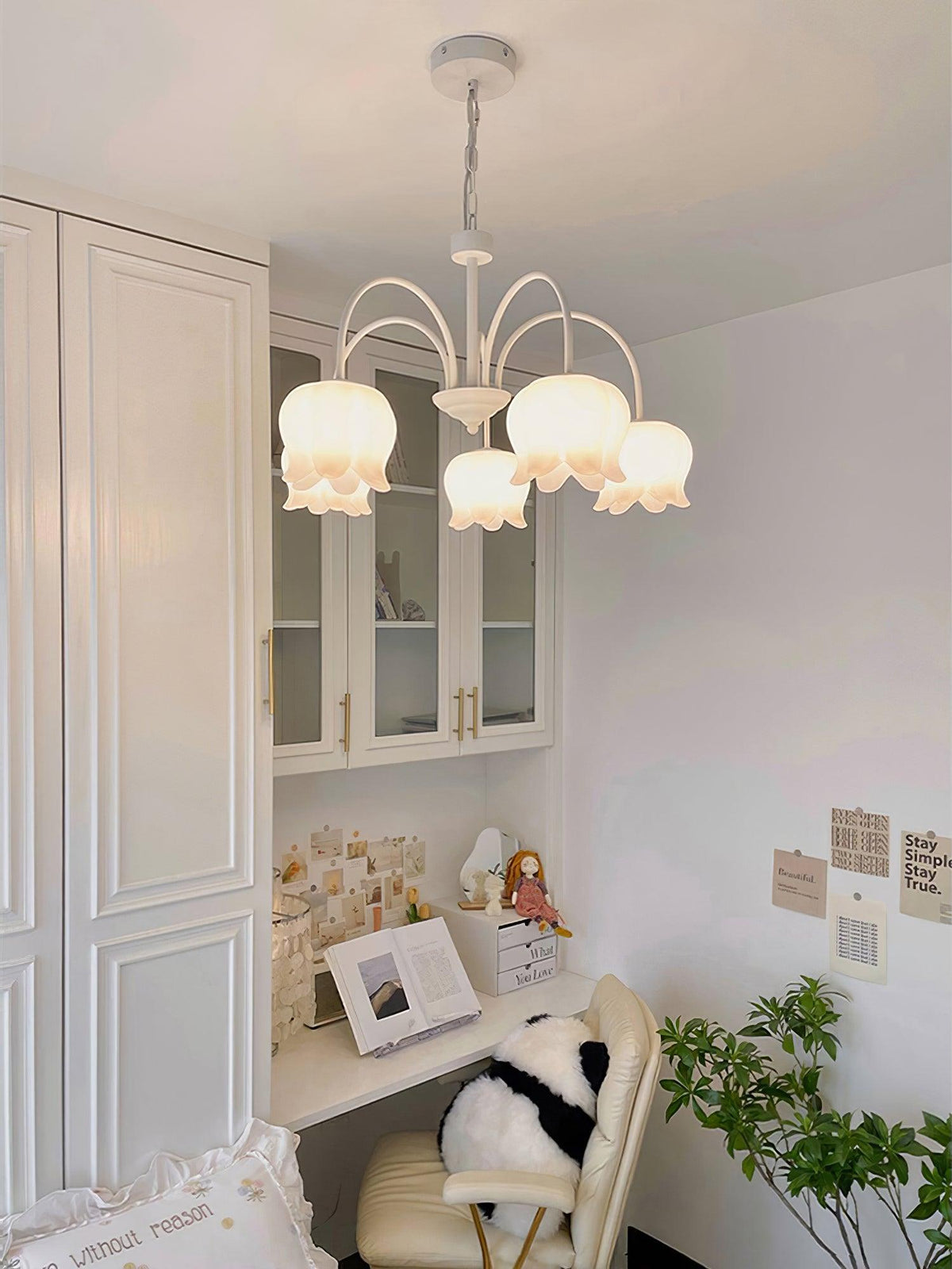 Curved Arm Bell Chandelier