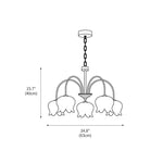 Curved Arm Bell Chandelier