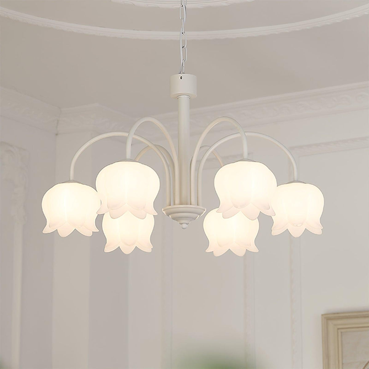 Curved Arm Bell Chandelier