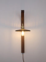Curved Walnut Ceramic Wall Light