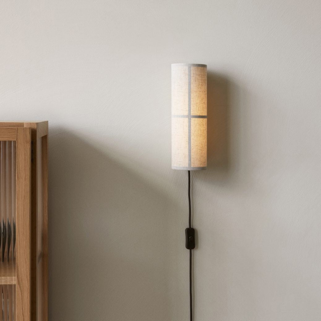 Cylinder Fabric Plug-in Wall Lamp