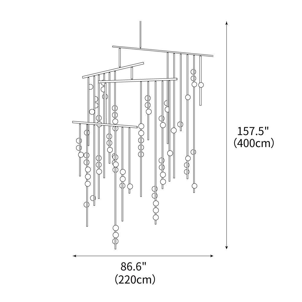 DIY Luminous Cascade Chandelier