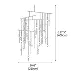 DIY Luminous Cascade Chandelier