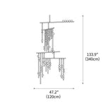 DIY Luminous Cascade Chandelier