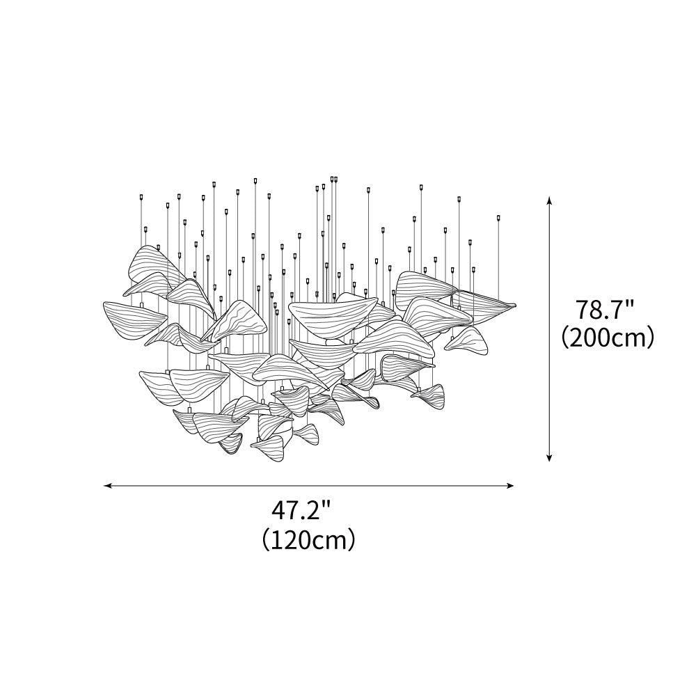 DIY Floating Leaf Chandelier