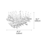 DIY Floating Leaf Chandelier