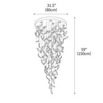 DIY Glass Feathers Chandelier