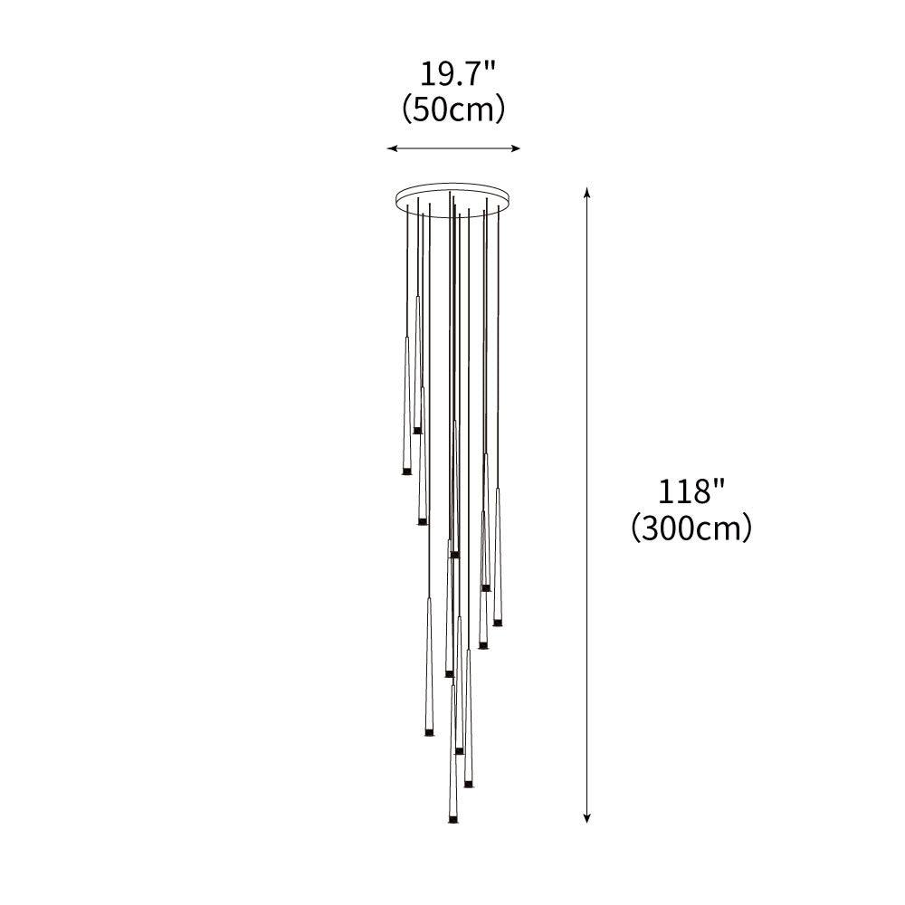 DIY Slender Cone Chandelier