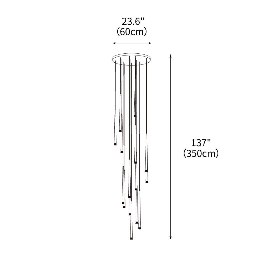 DIY Slender Cone Chandelier