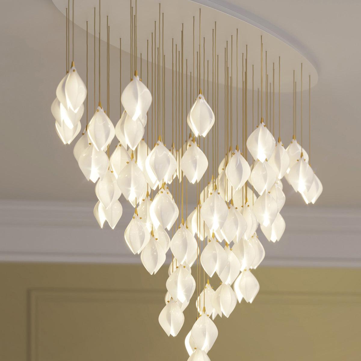 DIY Ceramic Flower Chandelier