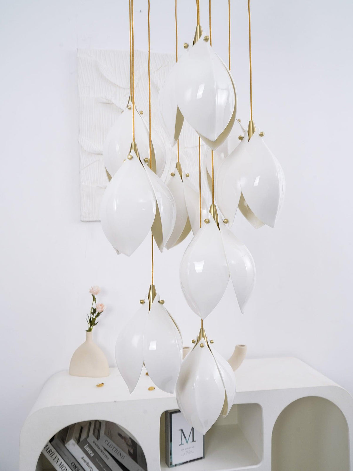DIY Ceramic Flower Chandelier