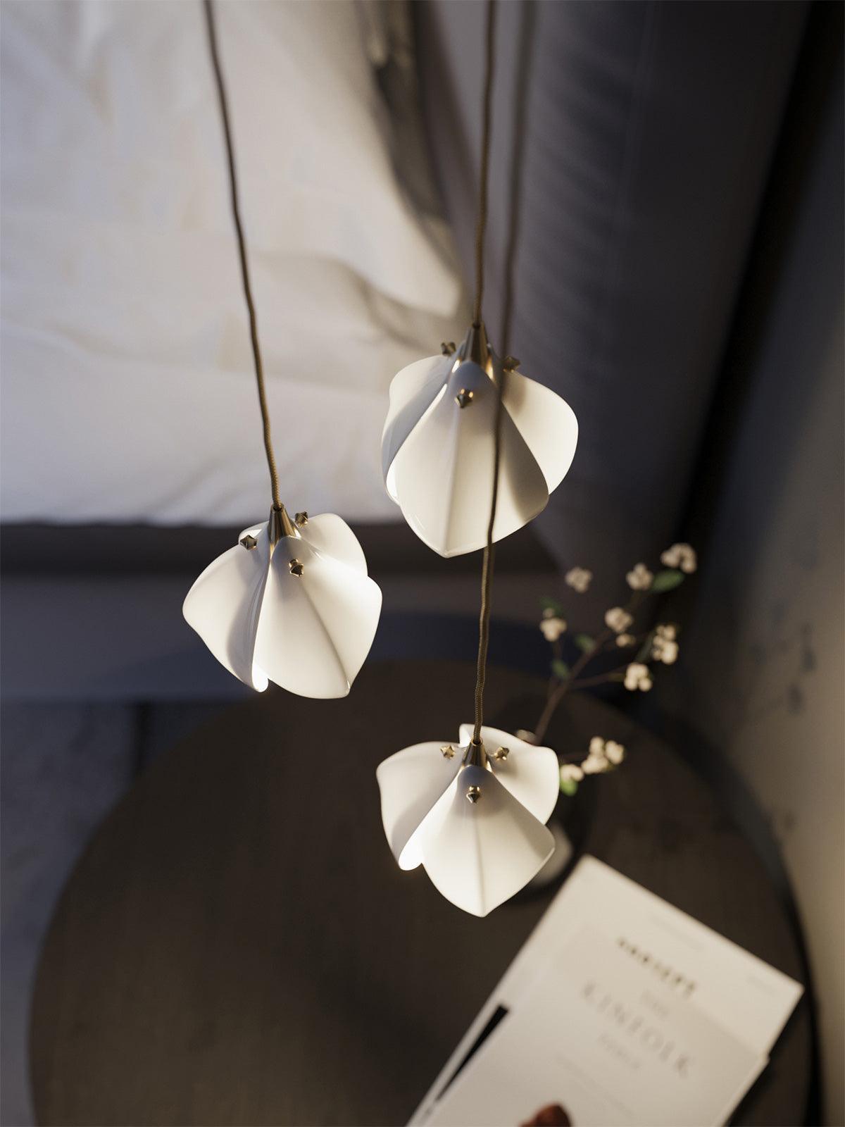 DIY Ceramic Flower Chandelier