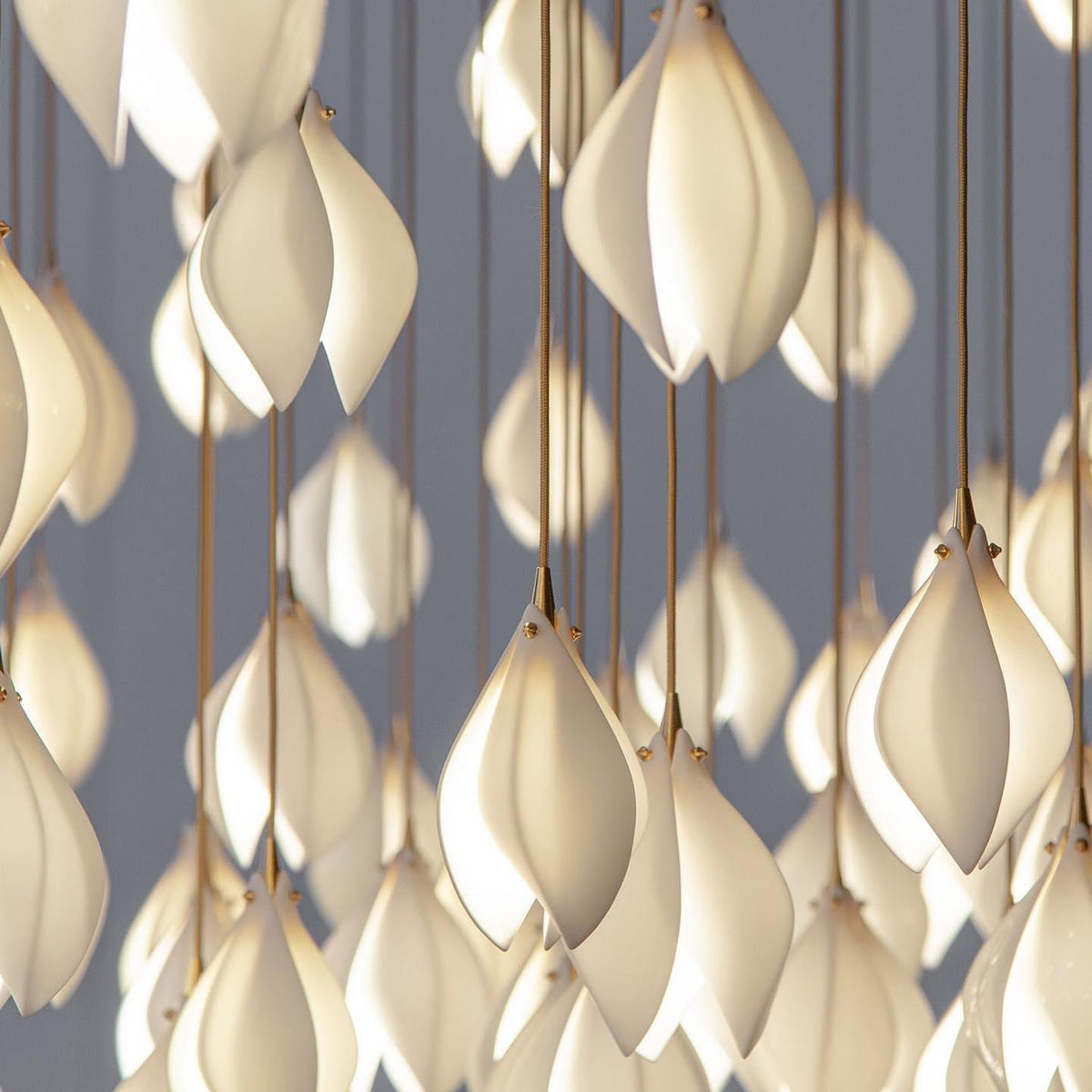 DIY Ceramic Flower Chandelier