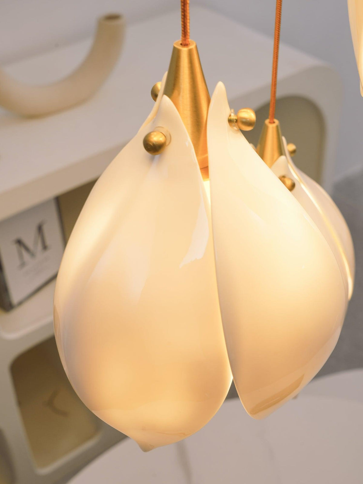 DIY Ceramic Flower Chandelier