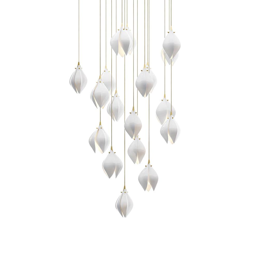 DIY Ceramic Flower Chandelier