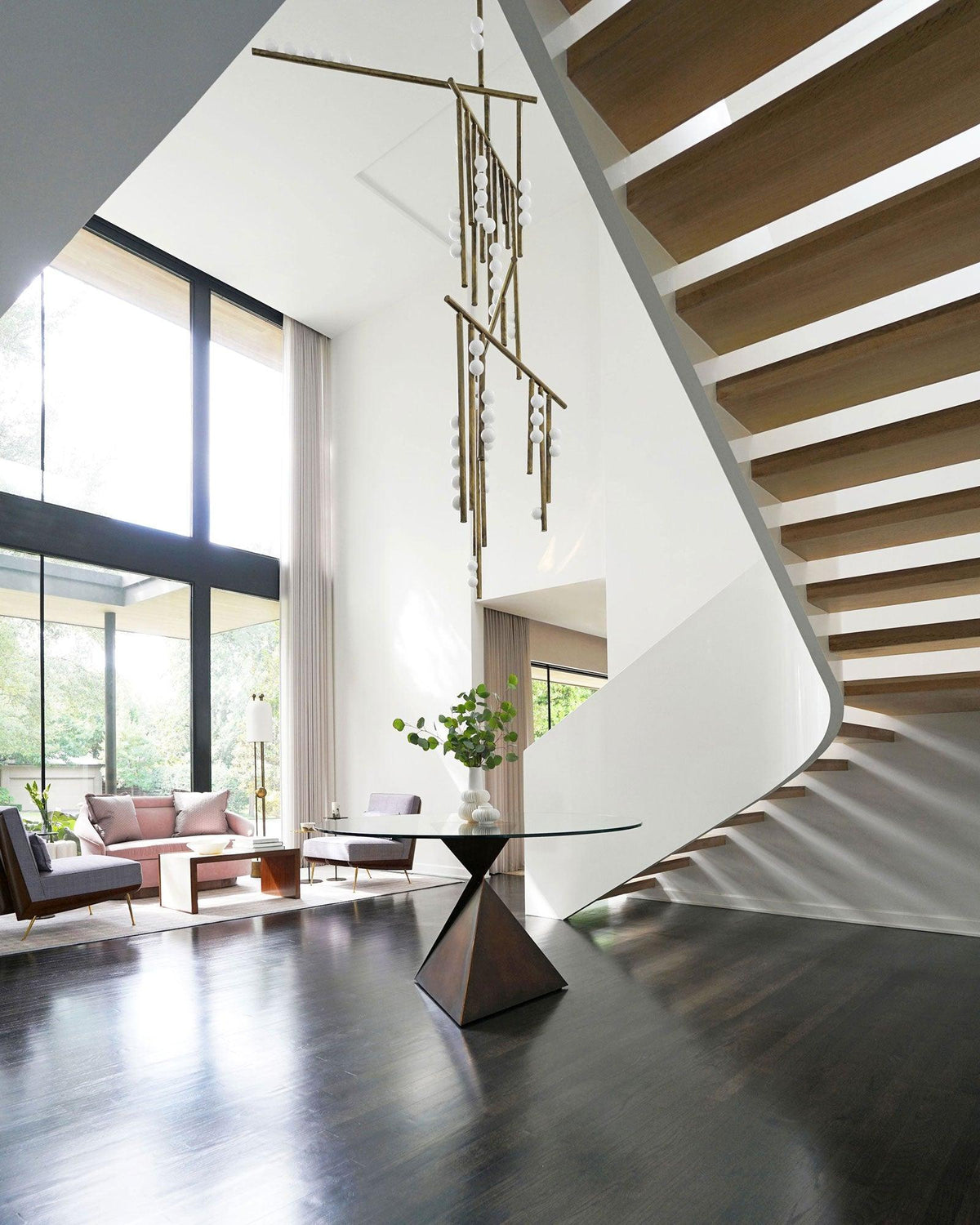 DIY Luminous Cascade Chandelier