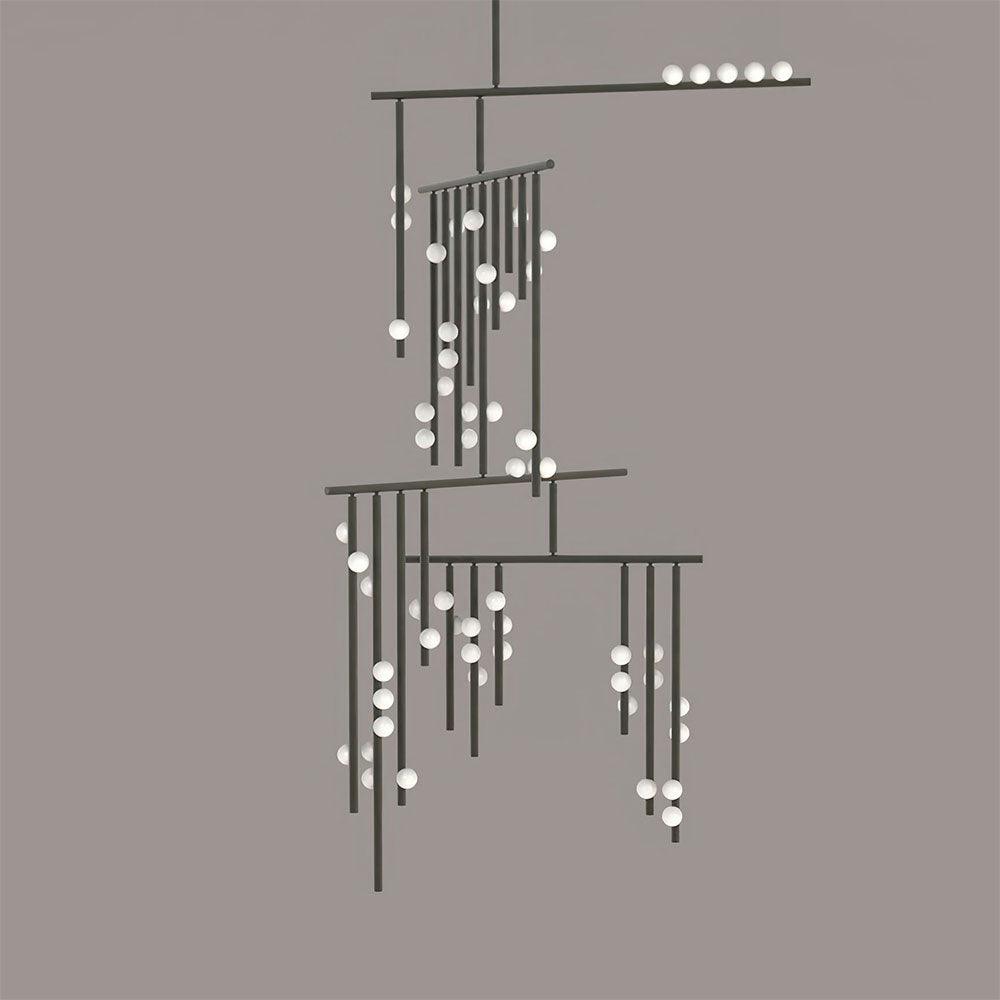 DIY Luminous Cascade Chandelier
