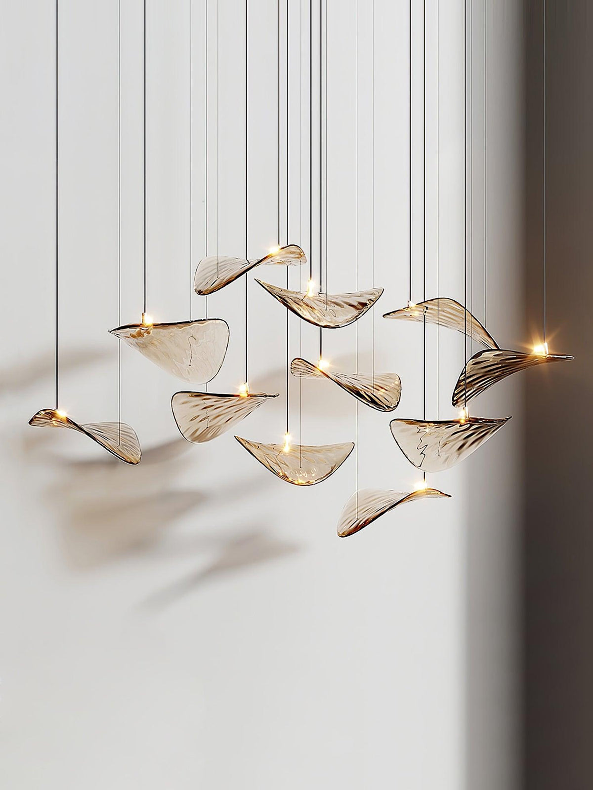 DIY Floating Leaf Chandelier