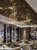 DIY Glass Feathers Chandelier