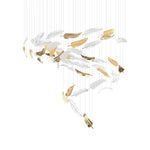 DIY Glass Feathers Chandelier