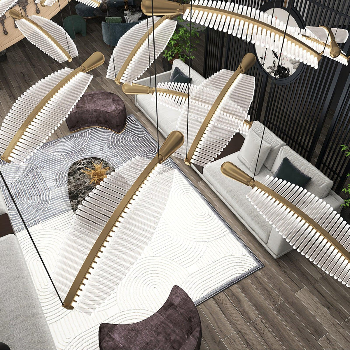 DIY Leaf LED Chandelier