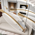 DIY Leaf LED Chandelier