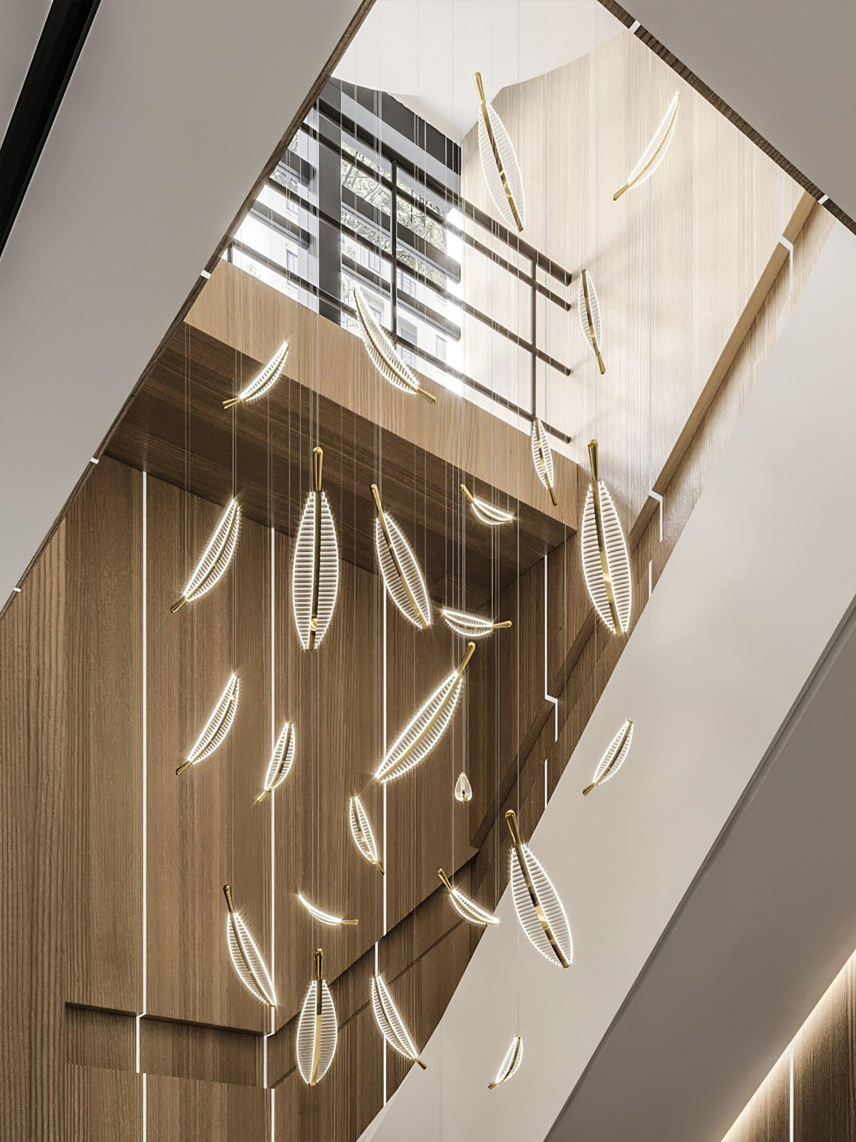 DIY Leaf LED Chandelier