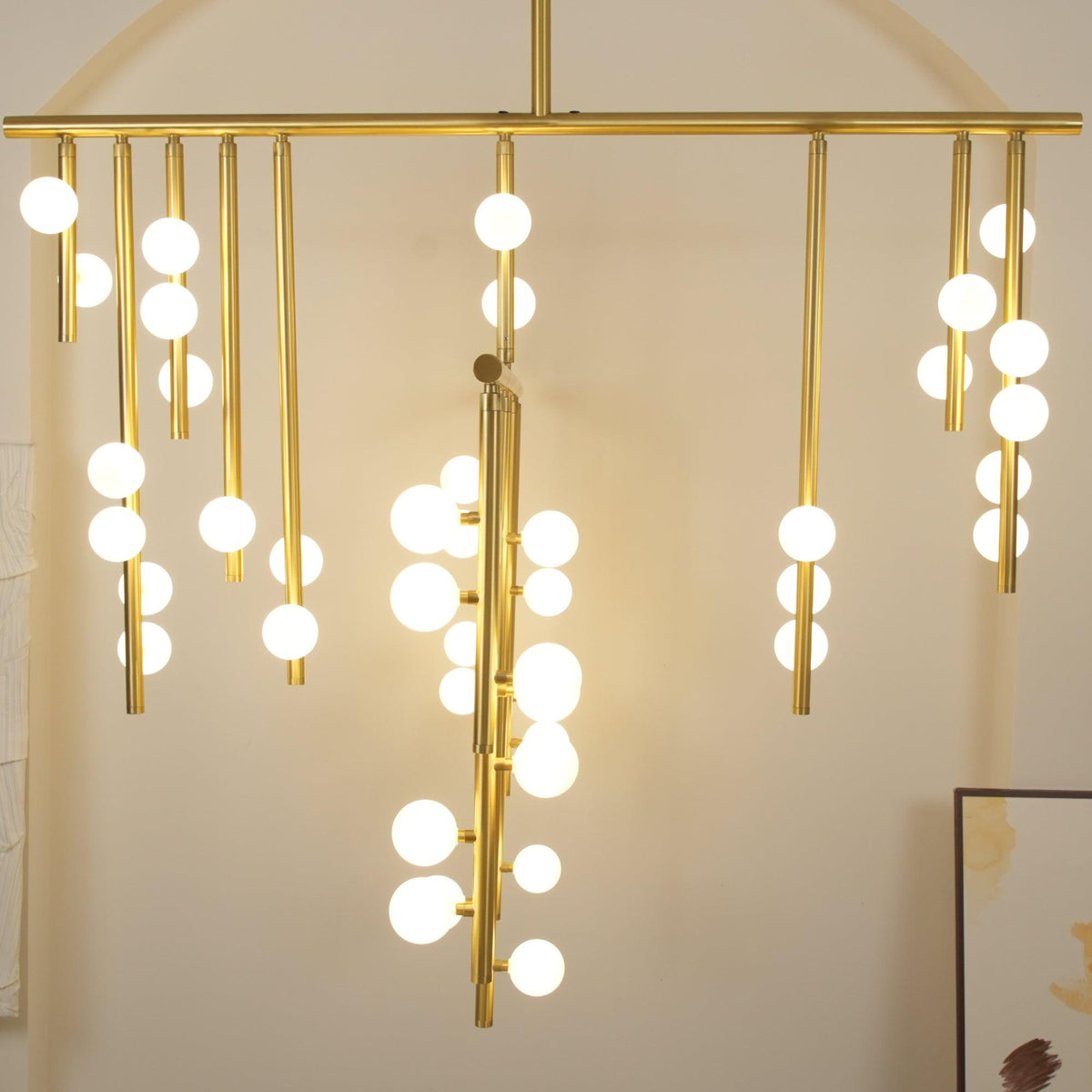 DIY Luminous Cascade Chandelier
