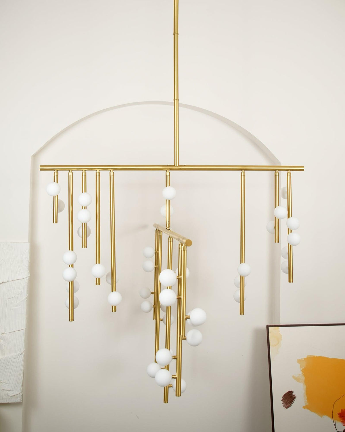 DIY Luminous Cascade Chandelier